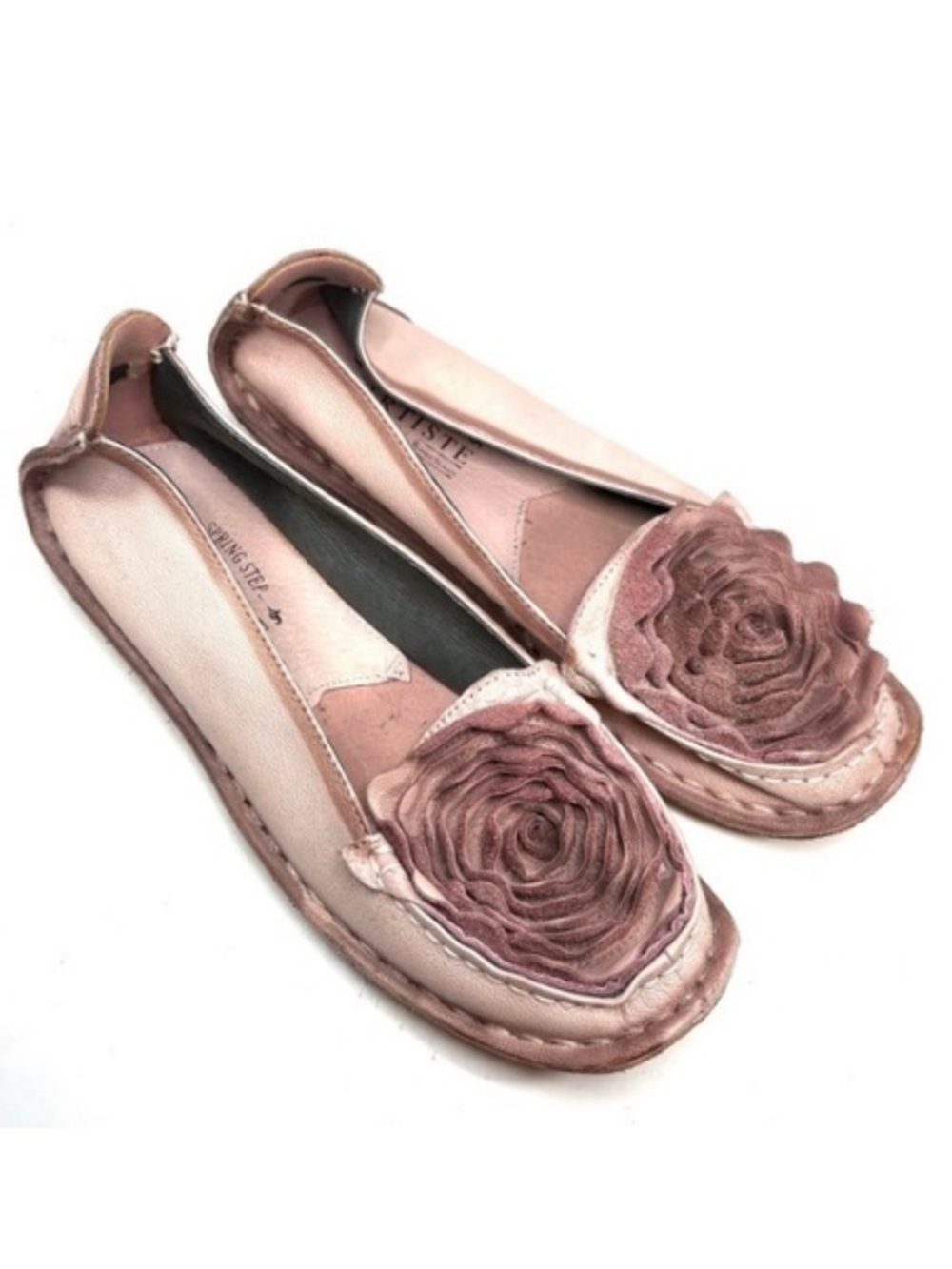 L’Artiste Dezi Pink Leather Flats | 37